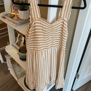 Yellow & White Striped Dress
